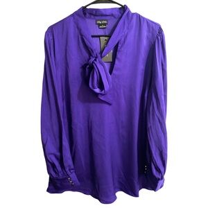 City Chic Vibrant Purple Blouse